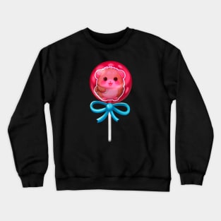 Hamster Sticker Lollipop Crewneck Sweatshirt